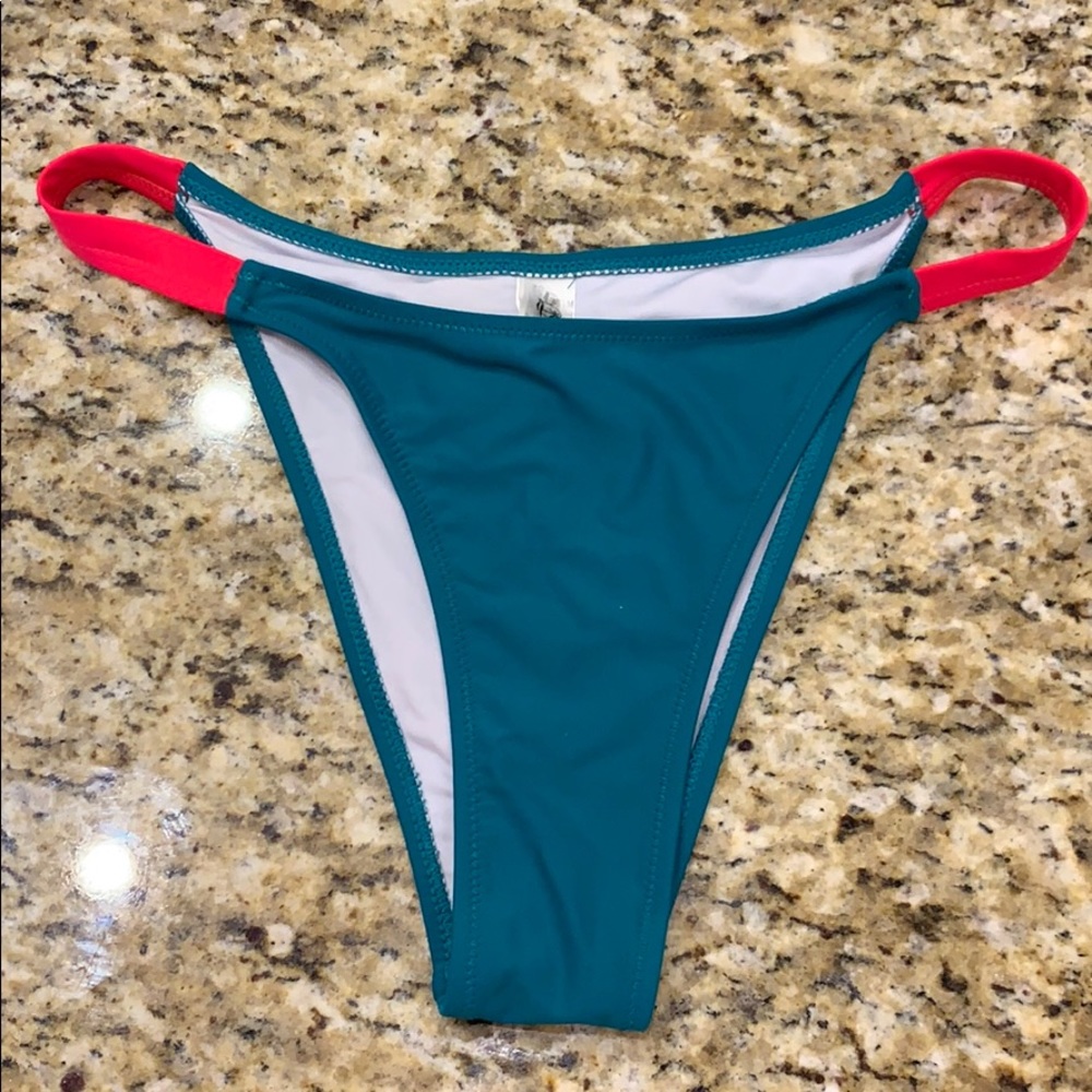 Like new teal and pink bikini bottoms